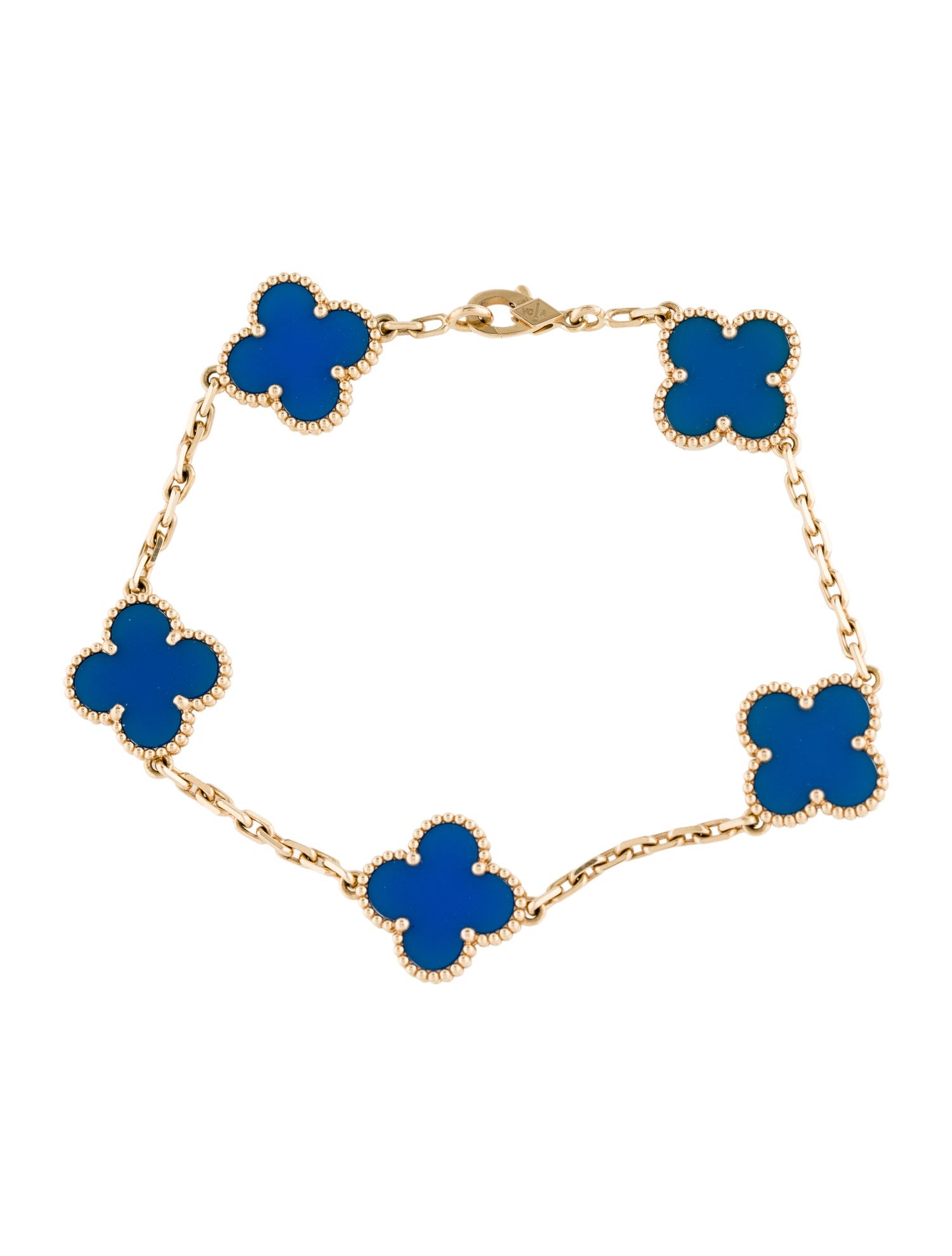 Van Cleef & Arpels Onyx Fifth Avenue Alhambra Necklace - 18K