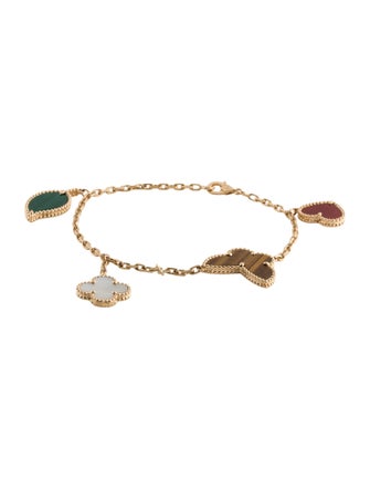 Van Cleef & Arpels Mother of Pearl Lucky Alhambra Bracelet, 4 Motifs