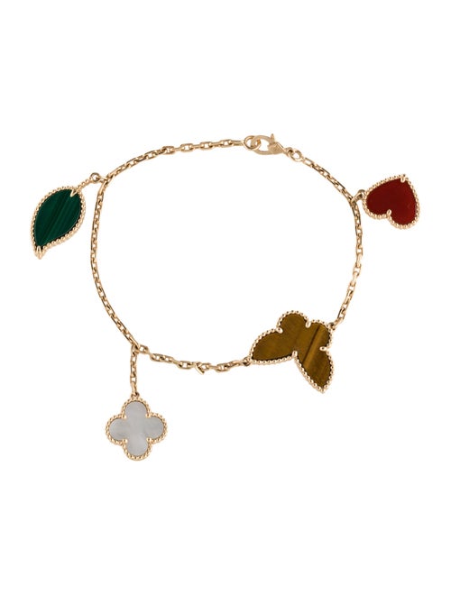 Van Cleef & Arpels Mother of Pearl Lucky Alhambra Bracelet, 4 Motifs