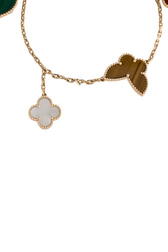 Van Cleef & Arpels Mother of Pearl Lucky Alhambra Bracelet, 4 Motifs