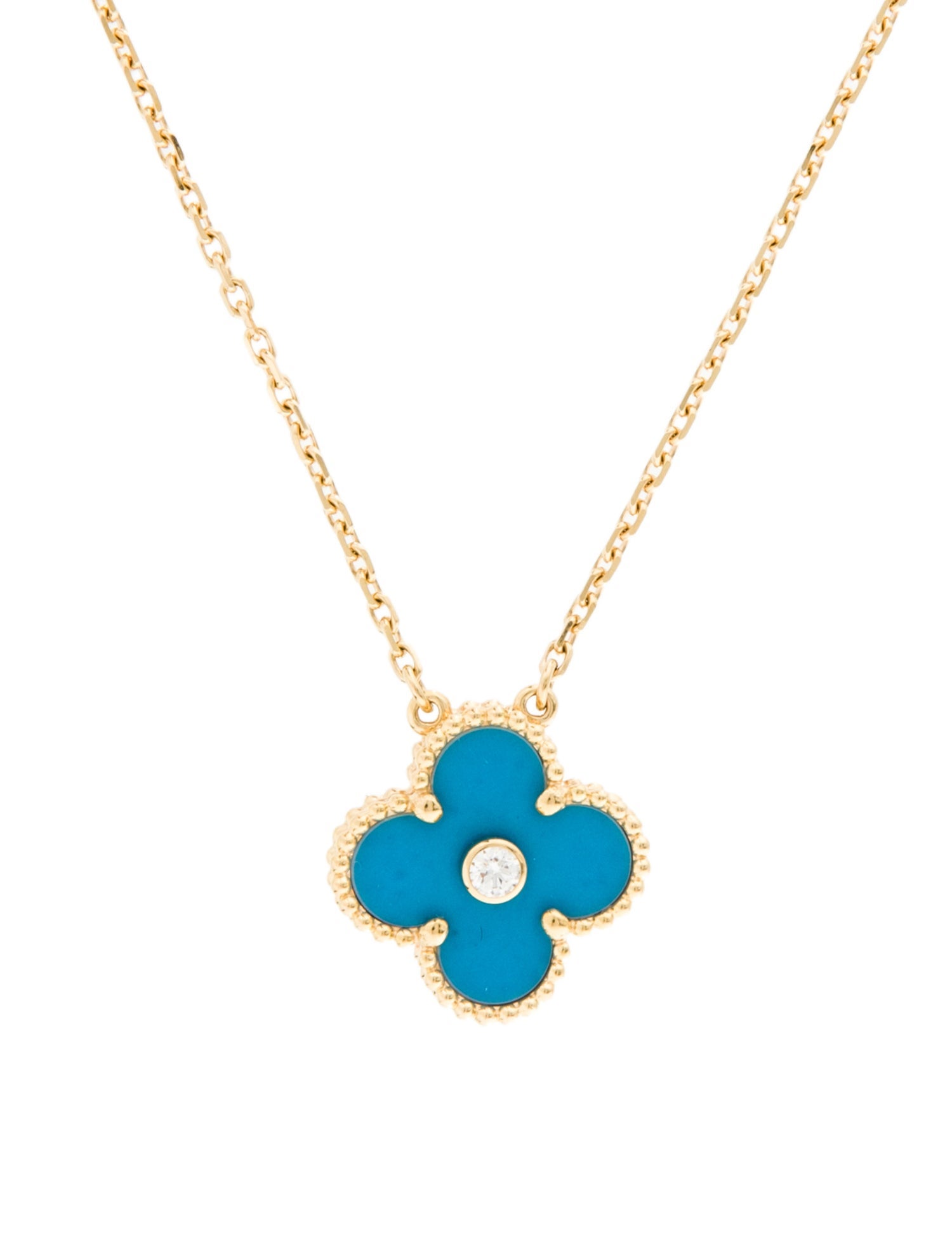 Van Cleef & Arpels Onyx Fifth Avenue Alhambra Necklace - 18K