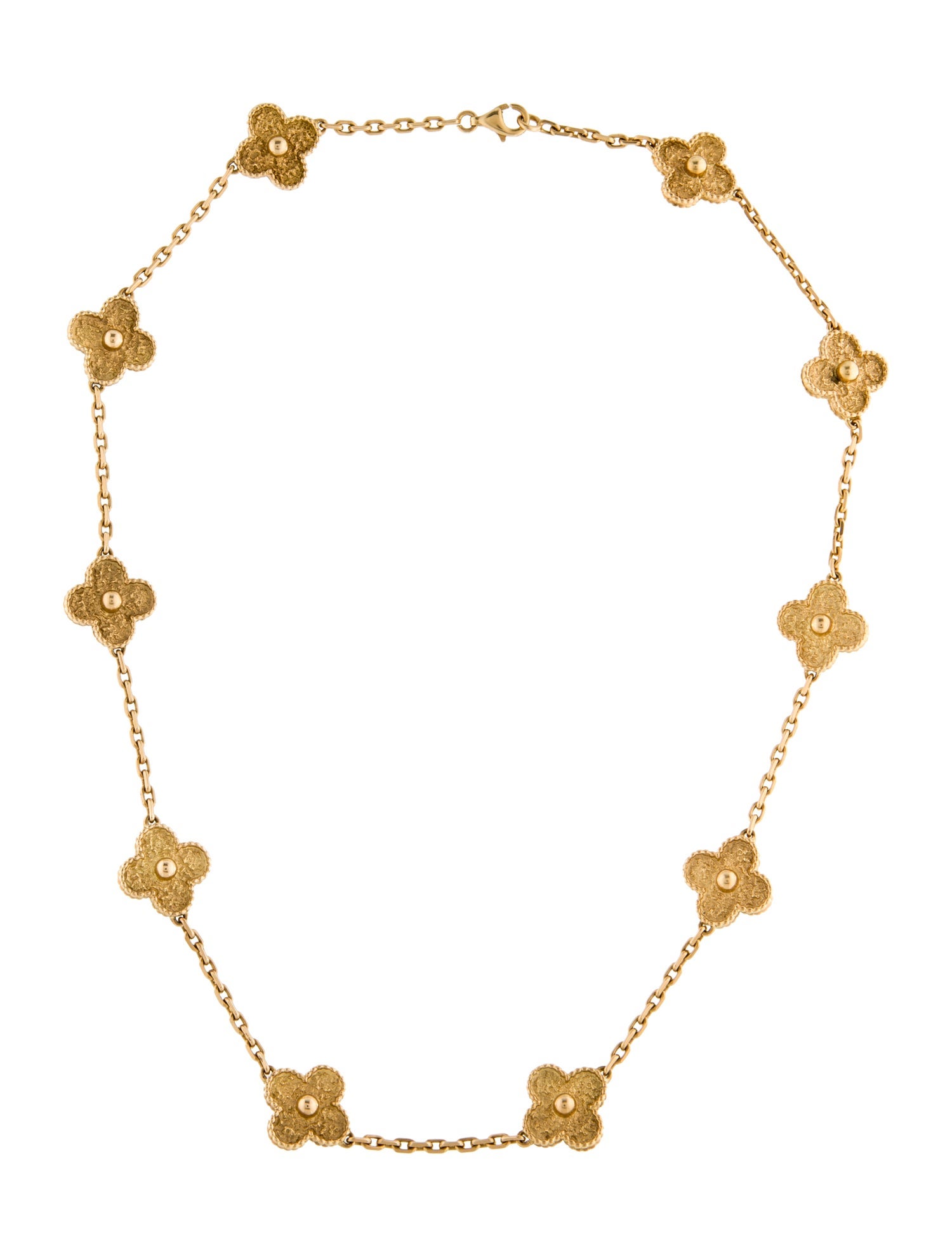 Van Cleef & Arpels Vintage Alhambra Necklace, 10 Motifs