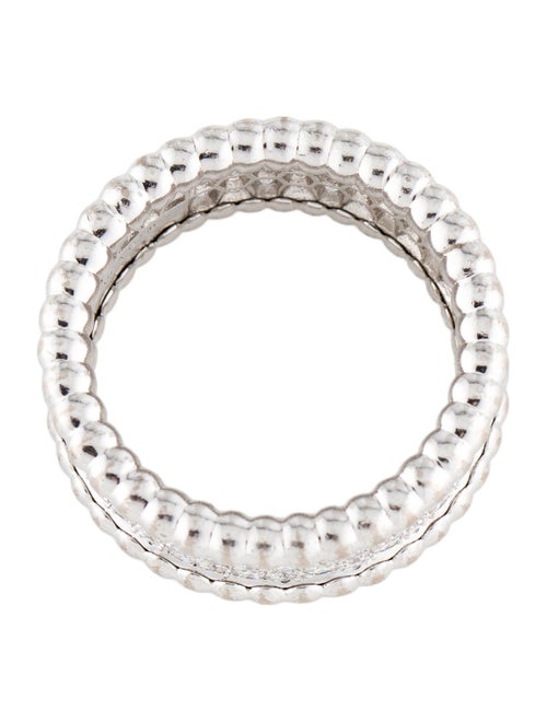 Van Cleef & Arpels 3 Row Perlée Diamond Ring