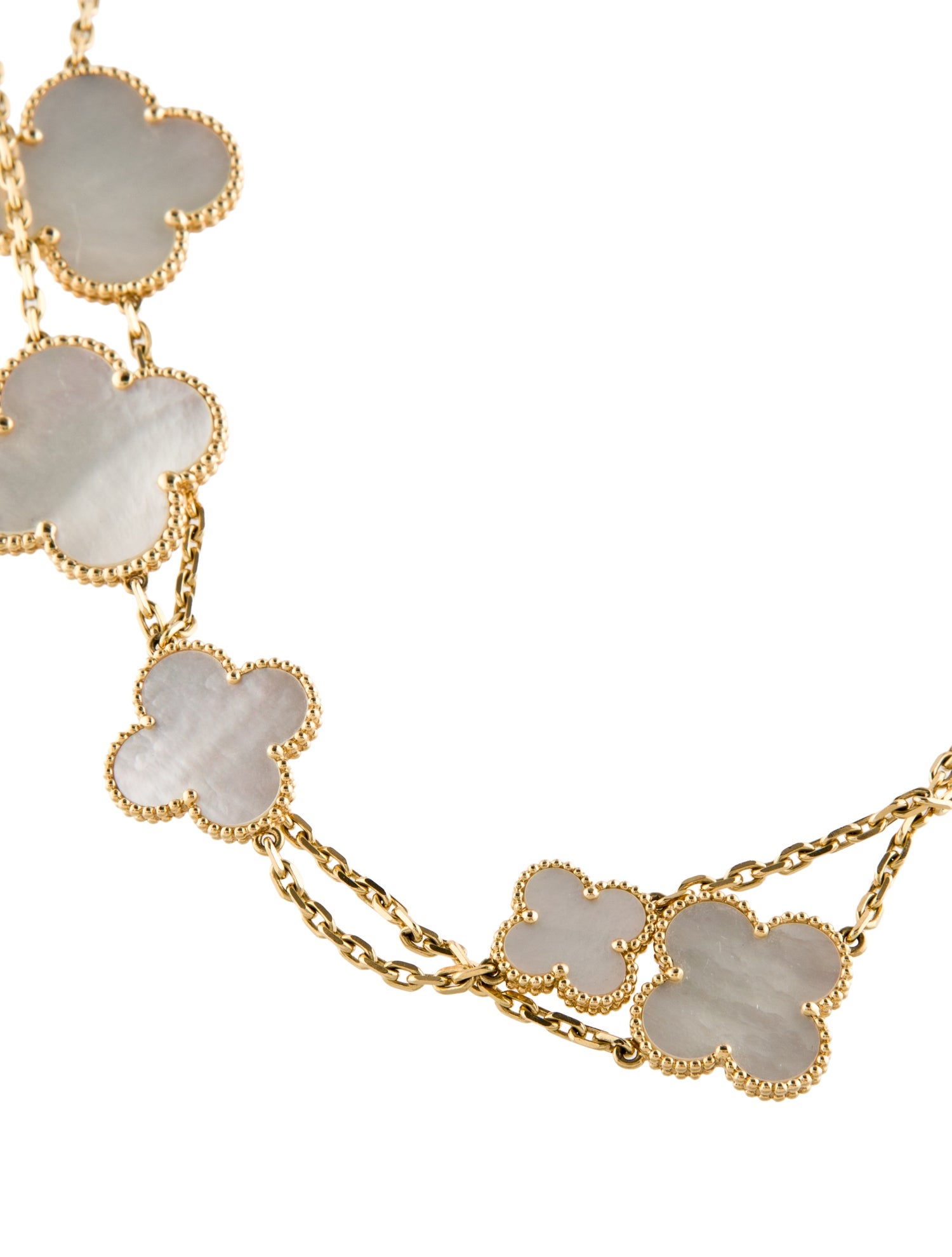 Van Cleef & Arpels 16 Motifs Mother of Pearl Magic Alhambra Long Necklace
