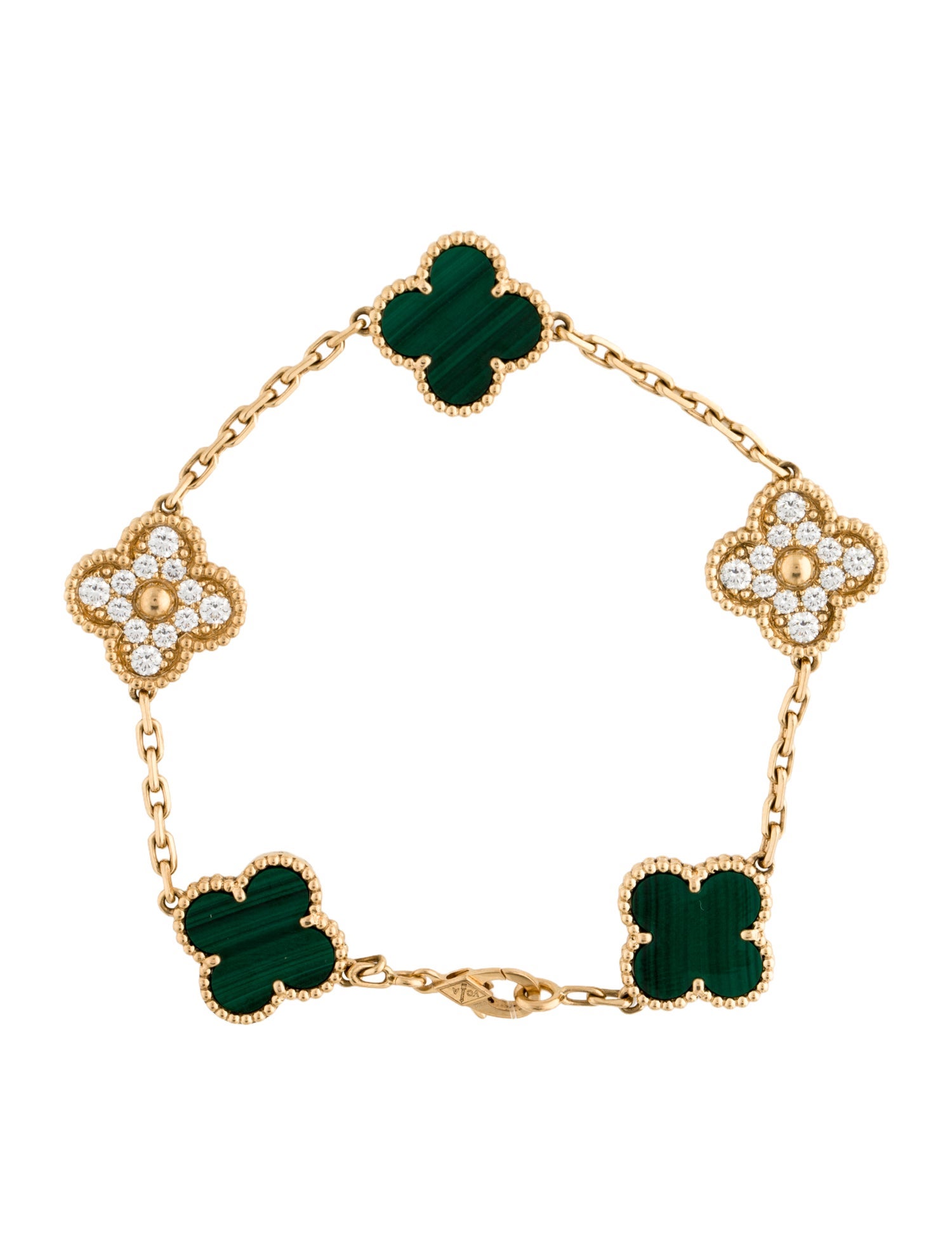 Van Cleef & Arpels Vintage Alhambra Bracelet, 5 Motifs