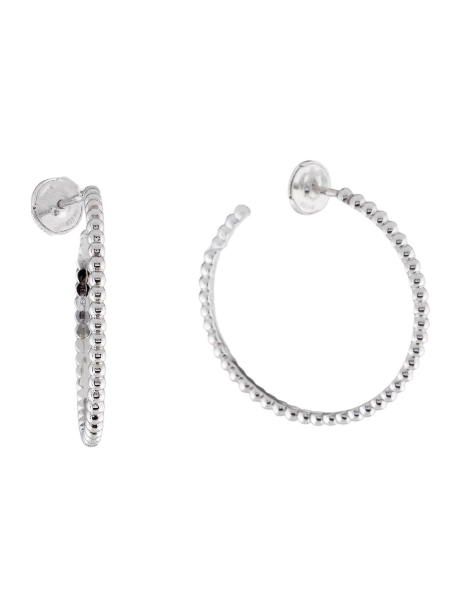 Van Cleef & Arpels Perlée Pearls of Gold Hoop Earrings, Small Model