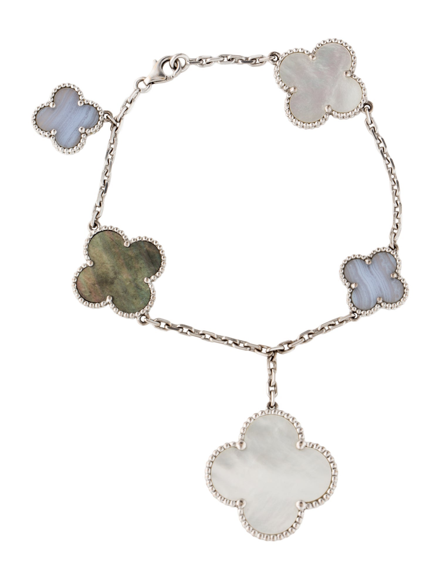 Van Cleef & Arpels Mother of Pearl Magic Alhambra Bracelet, 5 Motifs