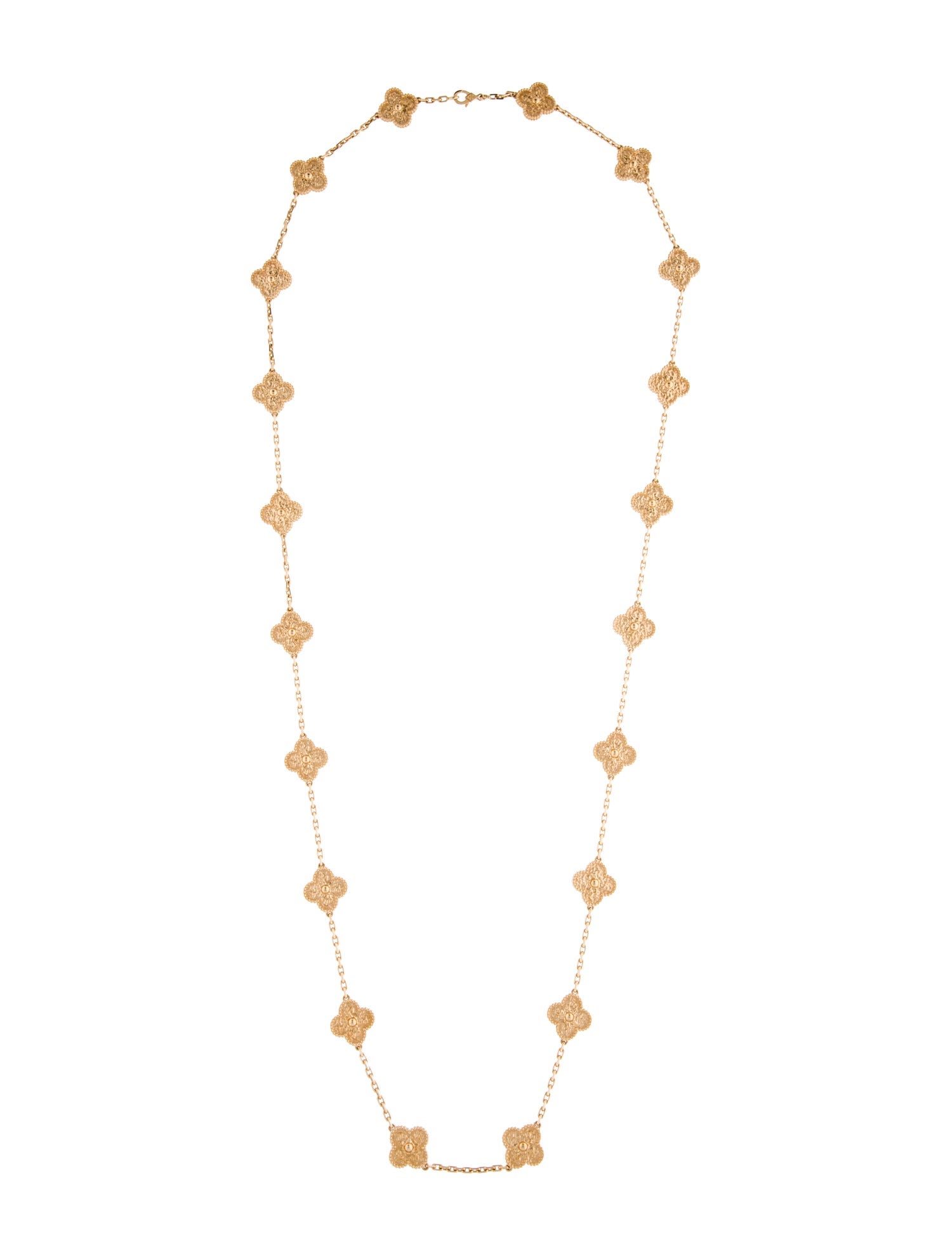 Van Cleef & Arpels Vintage Alhambra Long Necklace, 20 Motifs