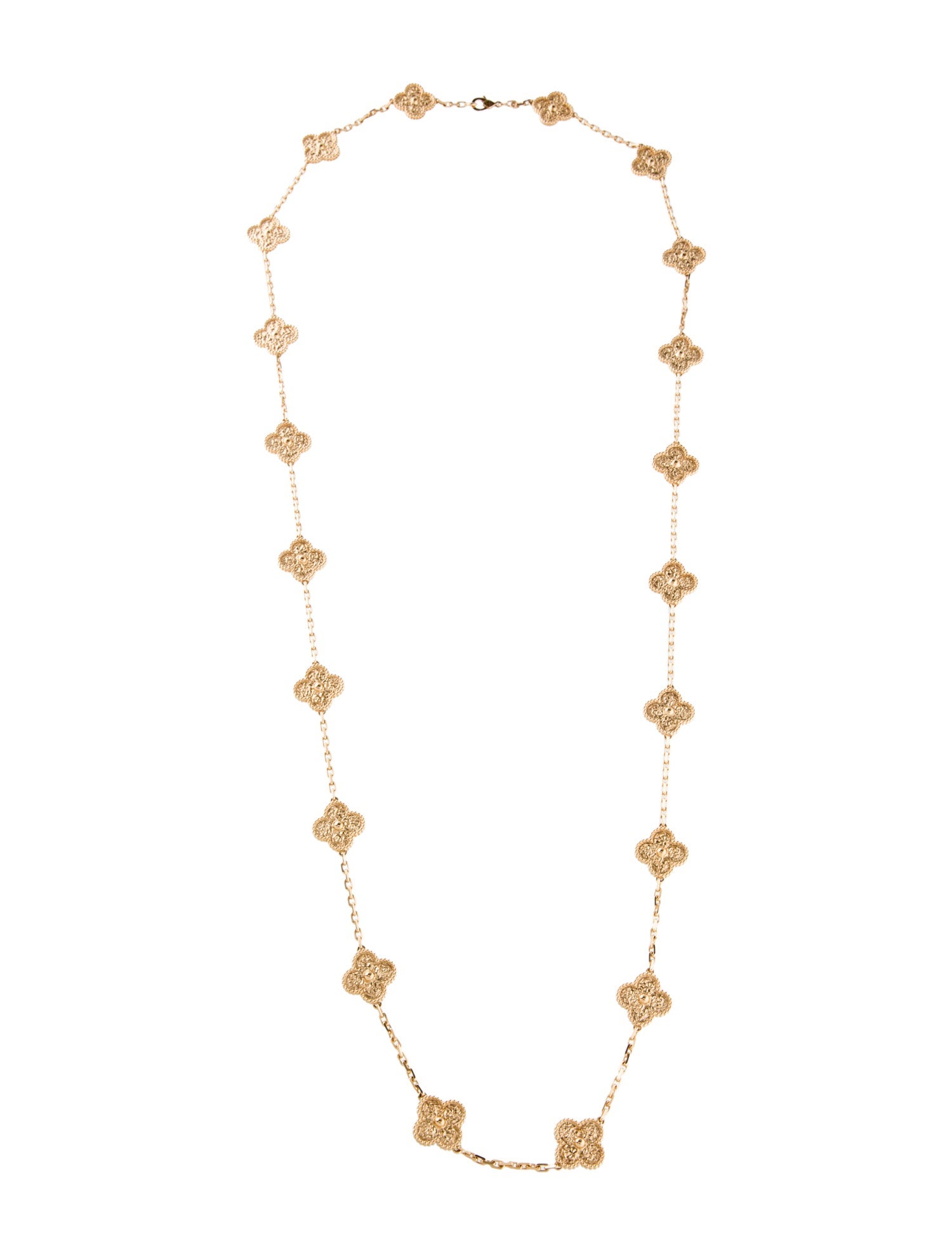 Van Cleef & Arpels Vintage Alhambra Necklace, 20 Motif