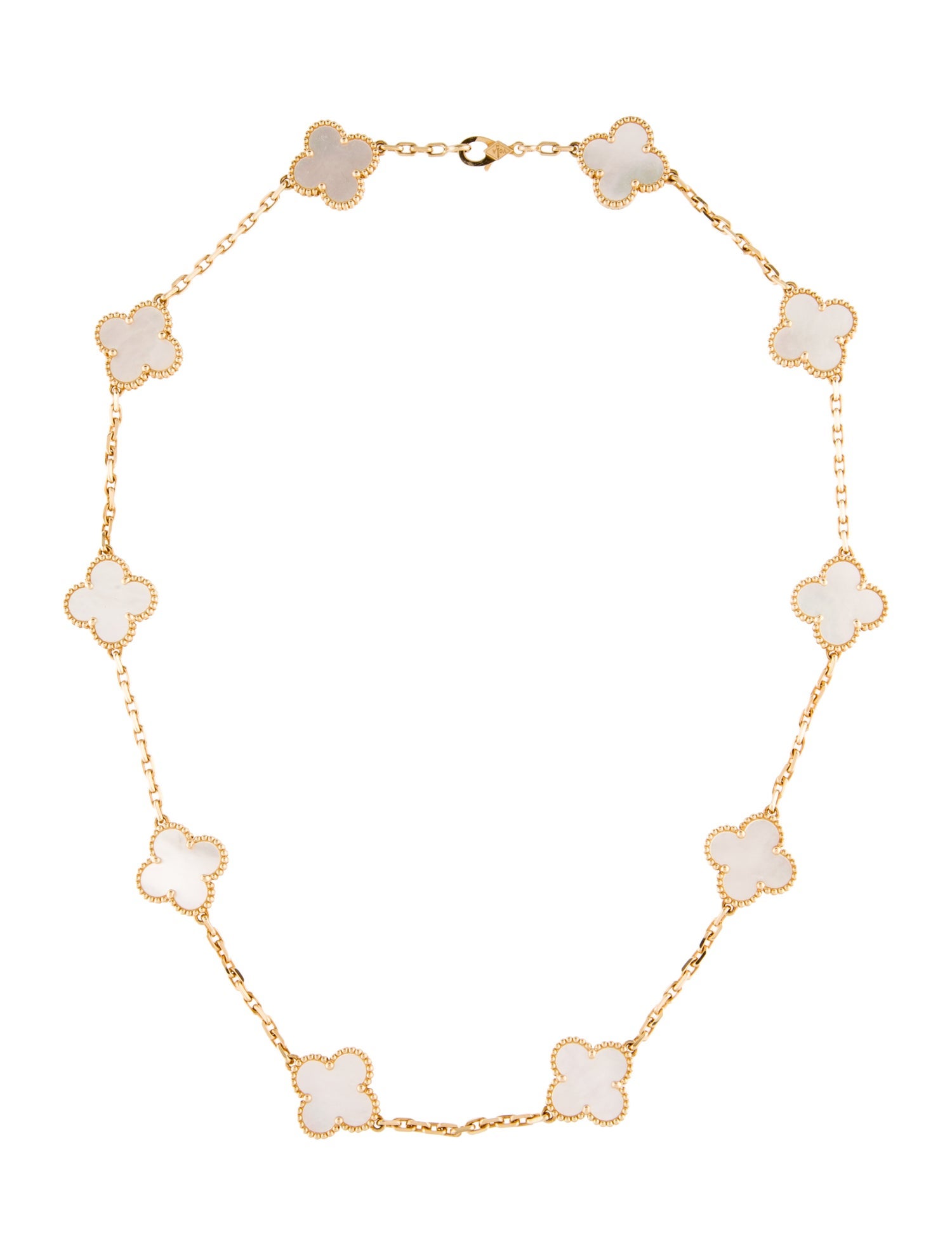 Van Cleef & Arpels Vintage Alhambra Necklace, 10 Motifs