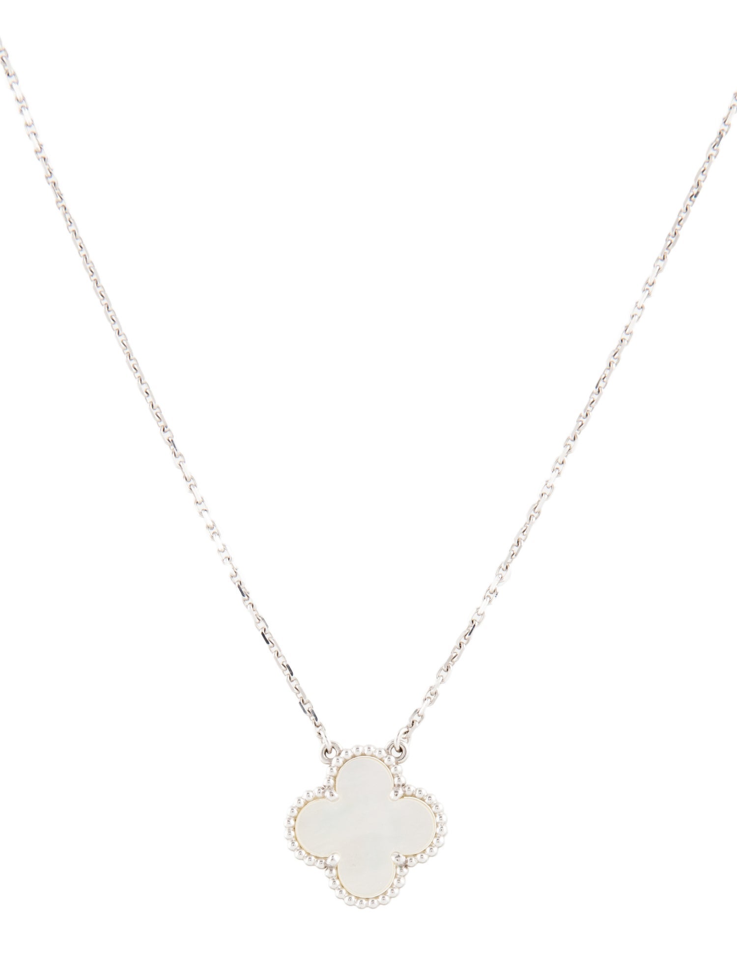 Van Cleef & Arpels Mother of Pearl Alhambra Pendant Necklace