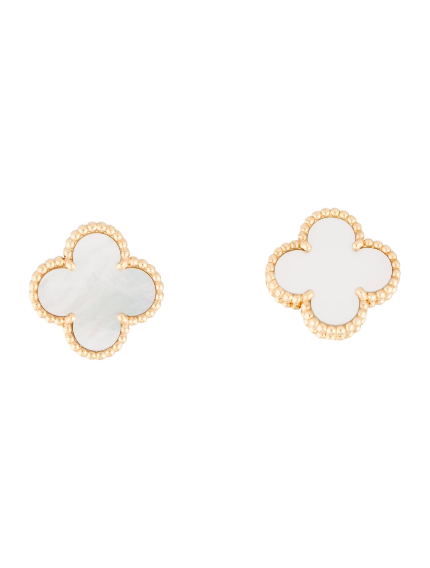 Van Cleef & Arpels Mother of Pearl Vintage Alhambra Earrings