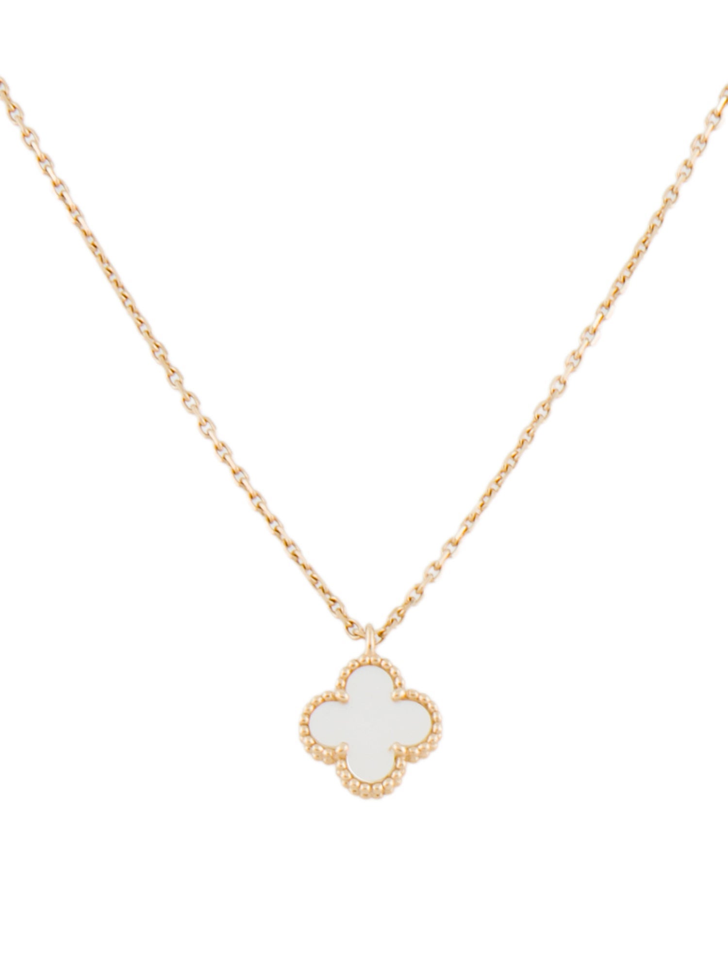 Van Cleef & Arpels Mother of Pearl Sweet Alhambra Pendant Necklace