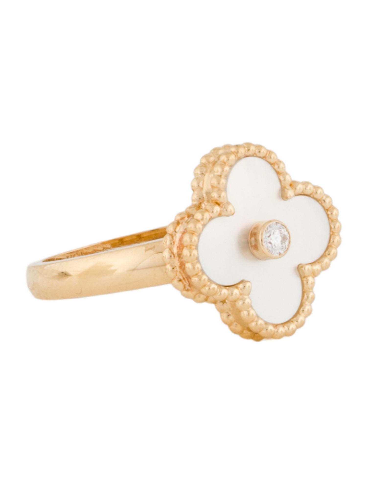 Van Cleef & Arpels Mother of Pearl Vintage Alhambra Ring