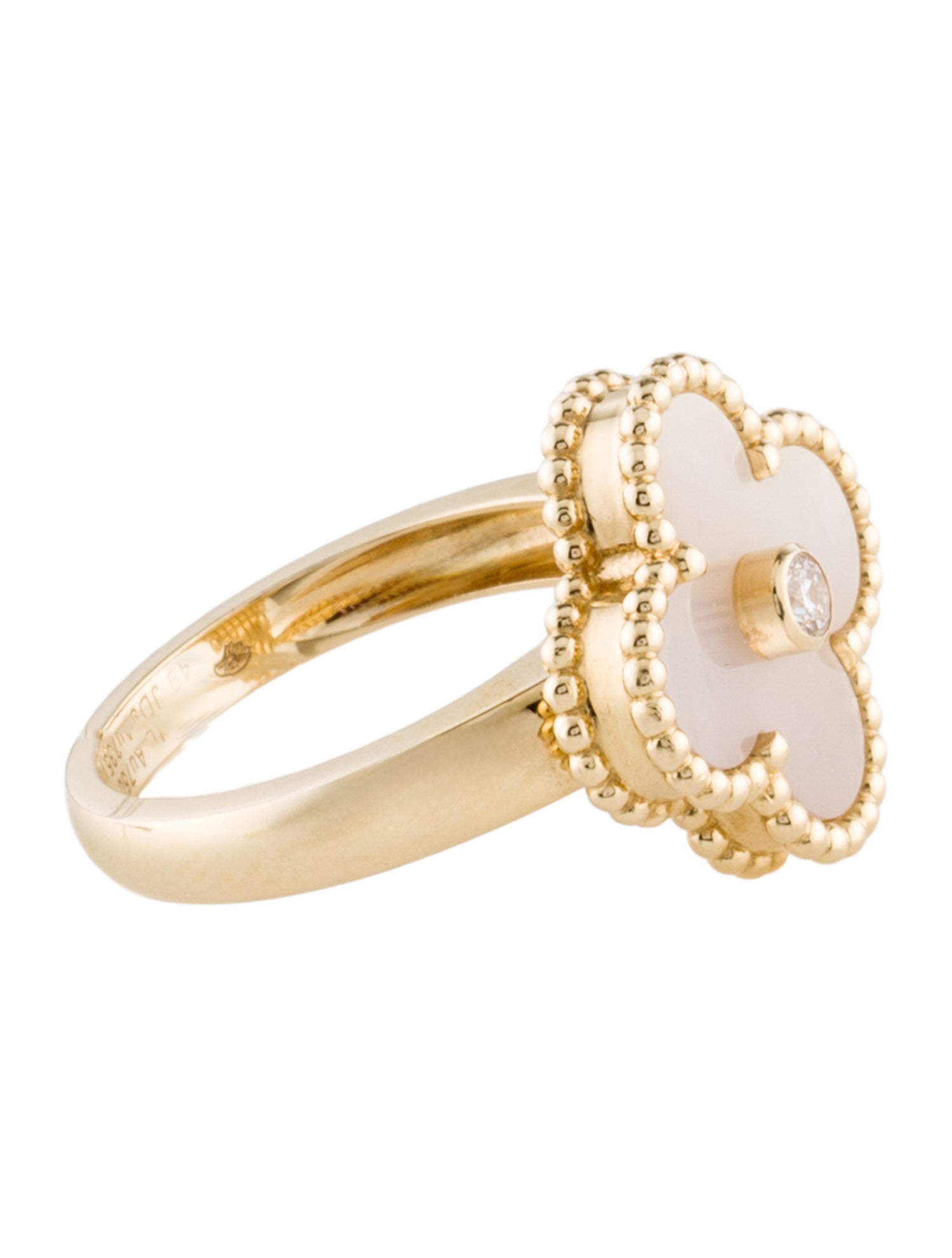Van Cleef & Arpels Mother of Pearl Vintage Alhambra Ring