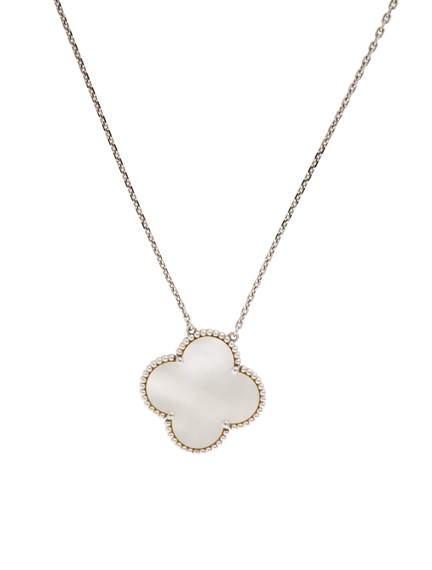 Van Cleef & Arpels Mother of Pearl Magic Alhambra Pendant Necklace
