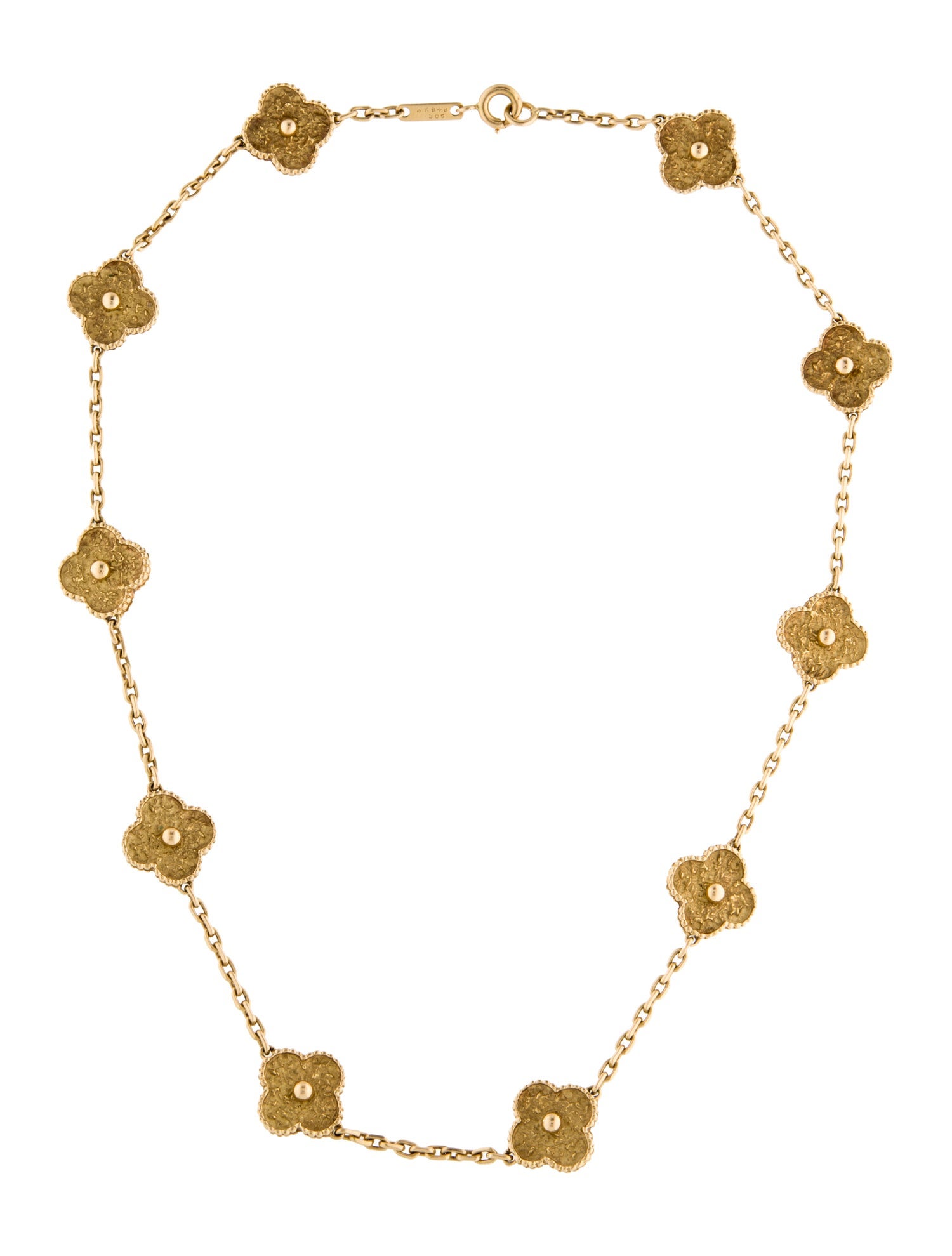 Van Cleef & Arpels Vintage Alhambra 10 Motif Necklace