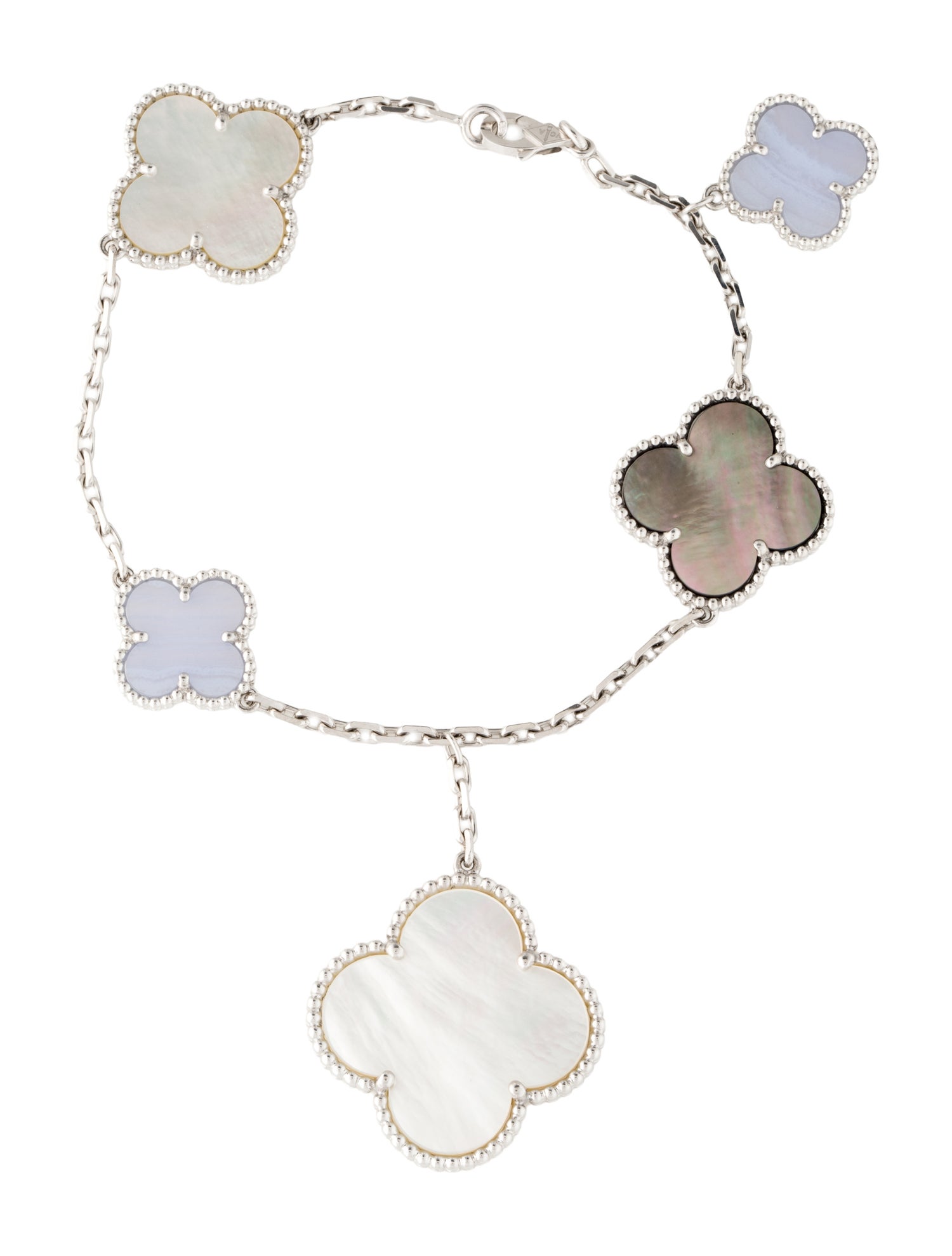 Van Cleef & Arpels Mother of Pearl Magic Alhambra Bracelet, 5 Motifs