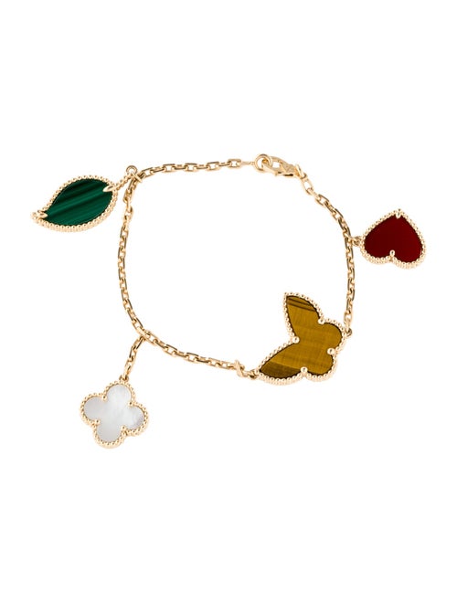 Van Cleef & Arpels Mother of Pearl Lucky Alhambra 4 Motif Bracelet