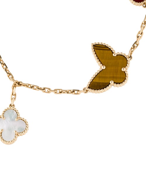 Van Cleef & Arpels Mother of Pearl Lucky Alhambra 4 Motif Bracelet