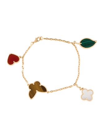 Van Cleef & Arpels Mother of Pearl Lucky Alhambra 4 Motif Bracelet