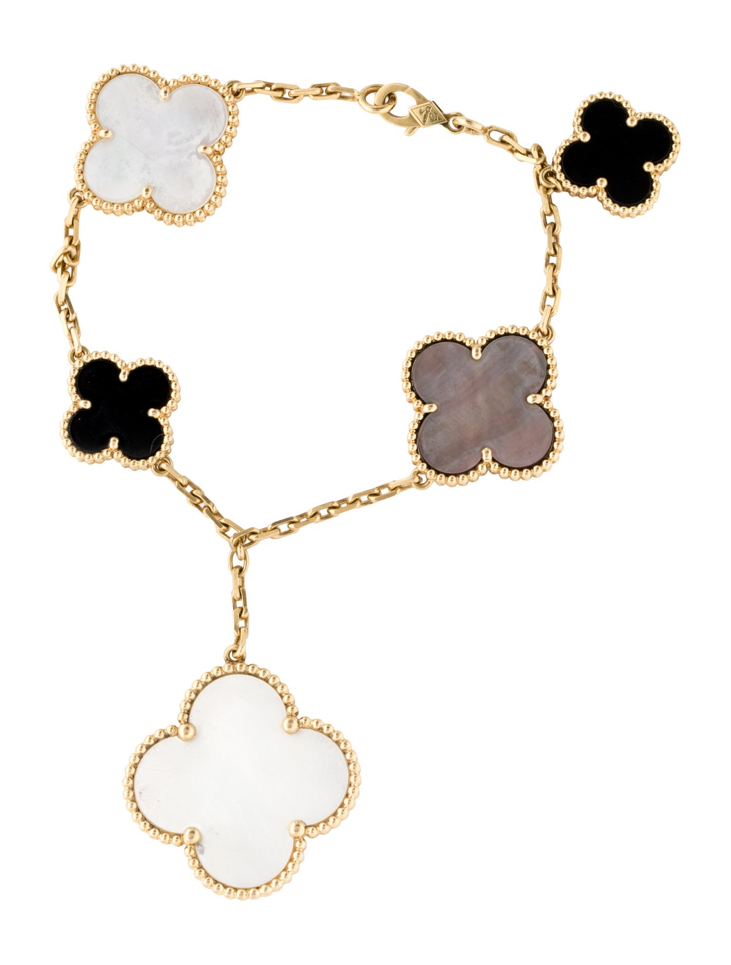 Van Cleef & Arpels Mother of Pearl Magic Alhambra Bracelet, 5 Motifs