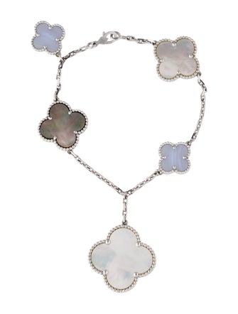 Van Cleef & Arpels Mother of Pearl Magic Alhambra 5 Motif Bracelet