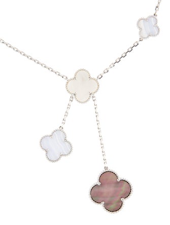 Van Cleef & Arpels Mother of Pearl Magic Alhambra Necklace, 6 Motifs