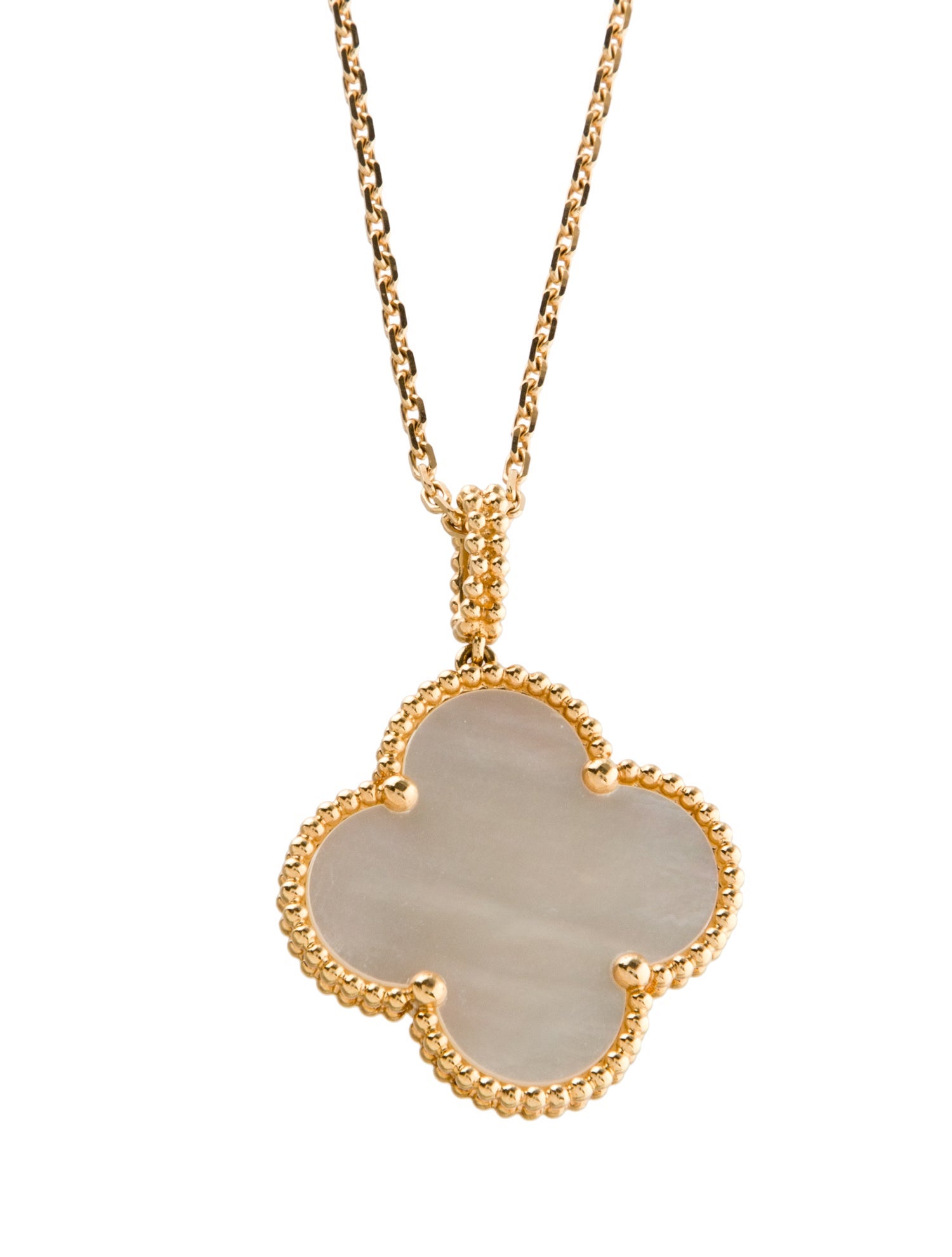 Van Cleef & Arpels Mother of Pearl Magic Alhambra Long Necklace, 1 Motif