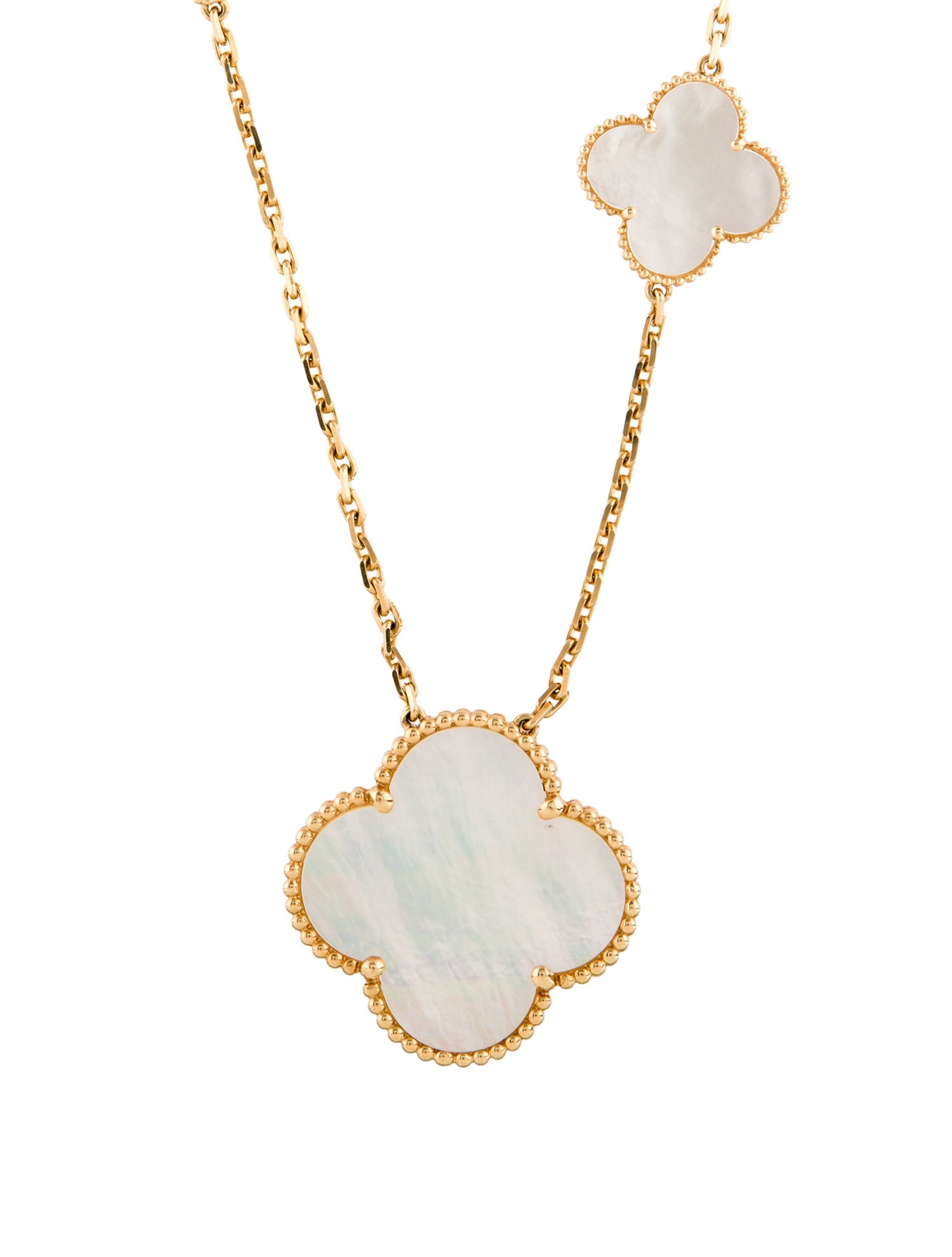 Van Cleef & Arpels Mother Of Pearl Magic Alhambra Long Necklace, 11 Motifs