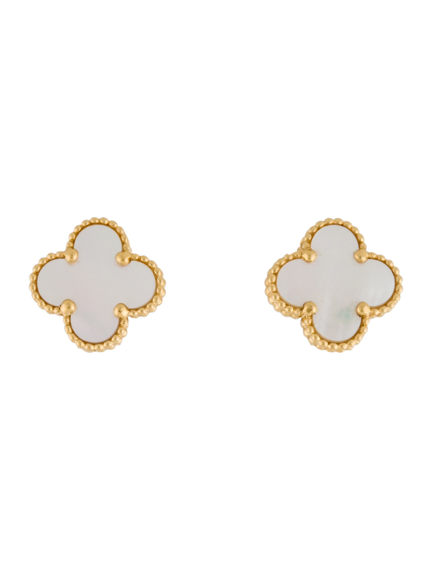 Van Cleef & Arpels Mother of Pearl Vintage Alhambra Earrings