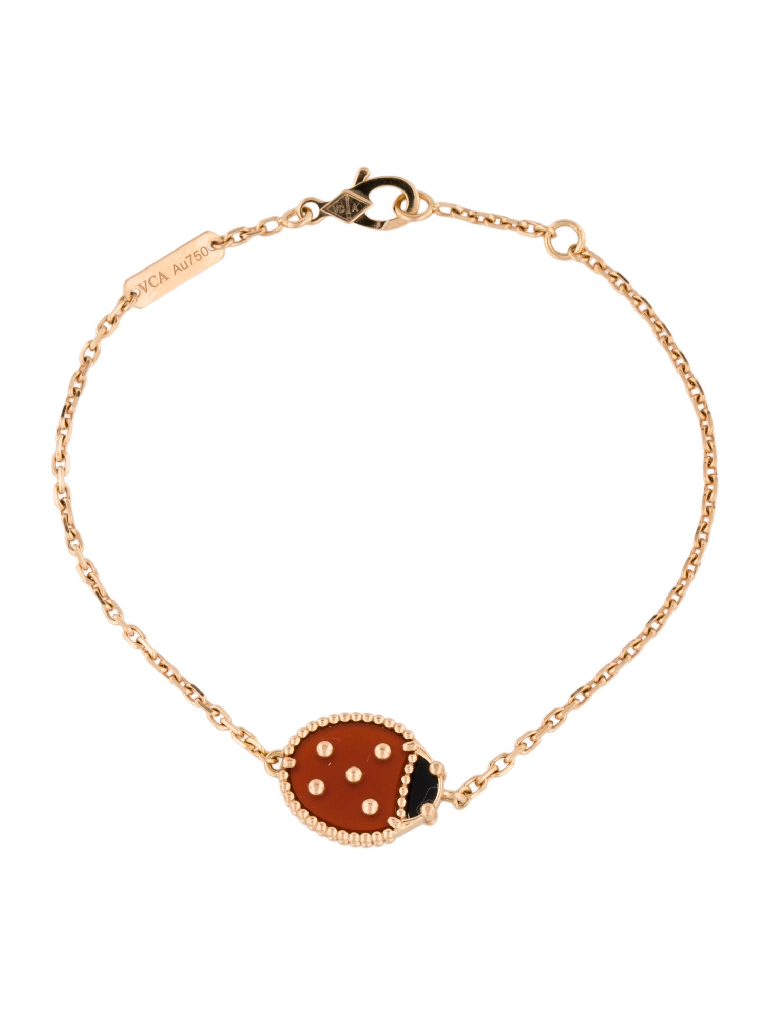 Van Cleef & Arpels Lucky Spring Bracelet, Closed Wings Ladybug