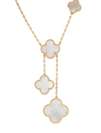 Van Cleef & Arpels Mother of Pearl Magic Alhambra Necklace, 6 Motif