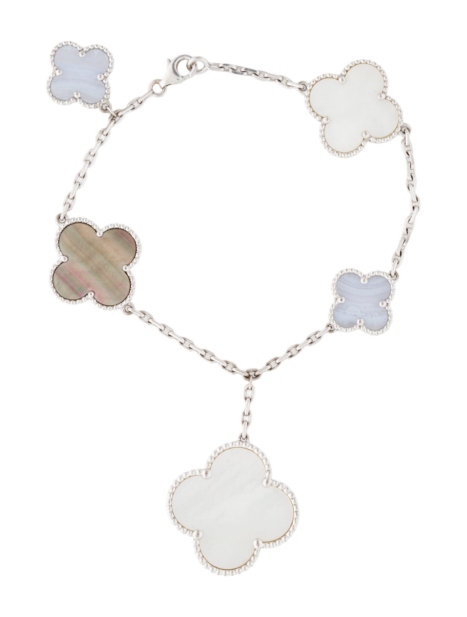 Van Cleef & Arpels Mother of Pearl Magic Alhambra Bracelet, 5 Motif