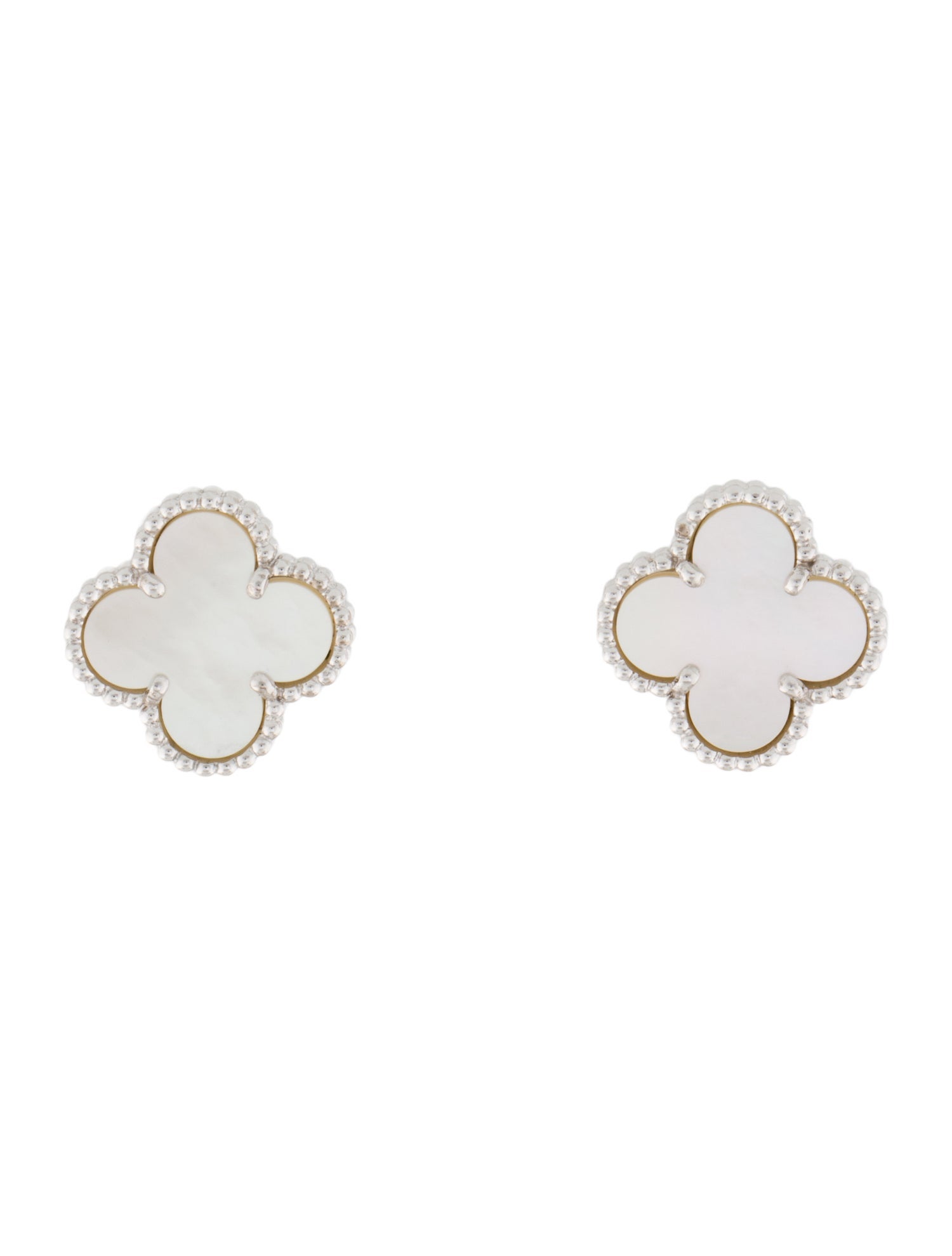 Van Cleef & Arpels Mother of Pearl Vintage Alhambra Earrings