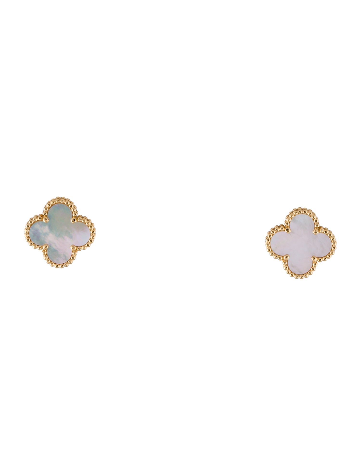 Van Cleef & Arpels Mother of Pearl Vintage Alhambra Earrings