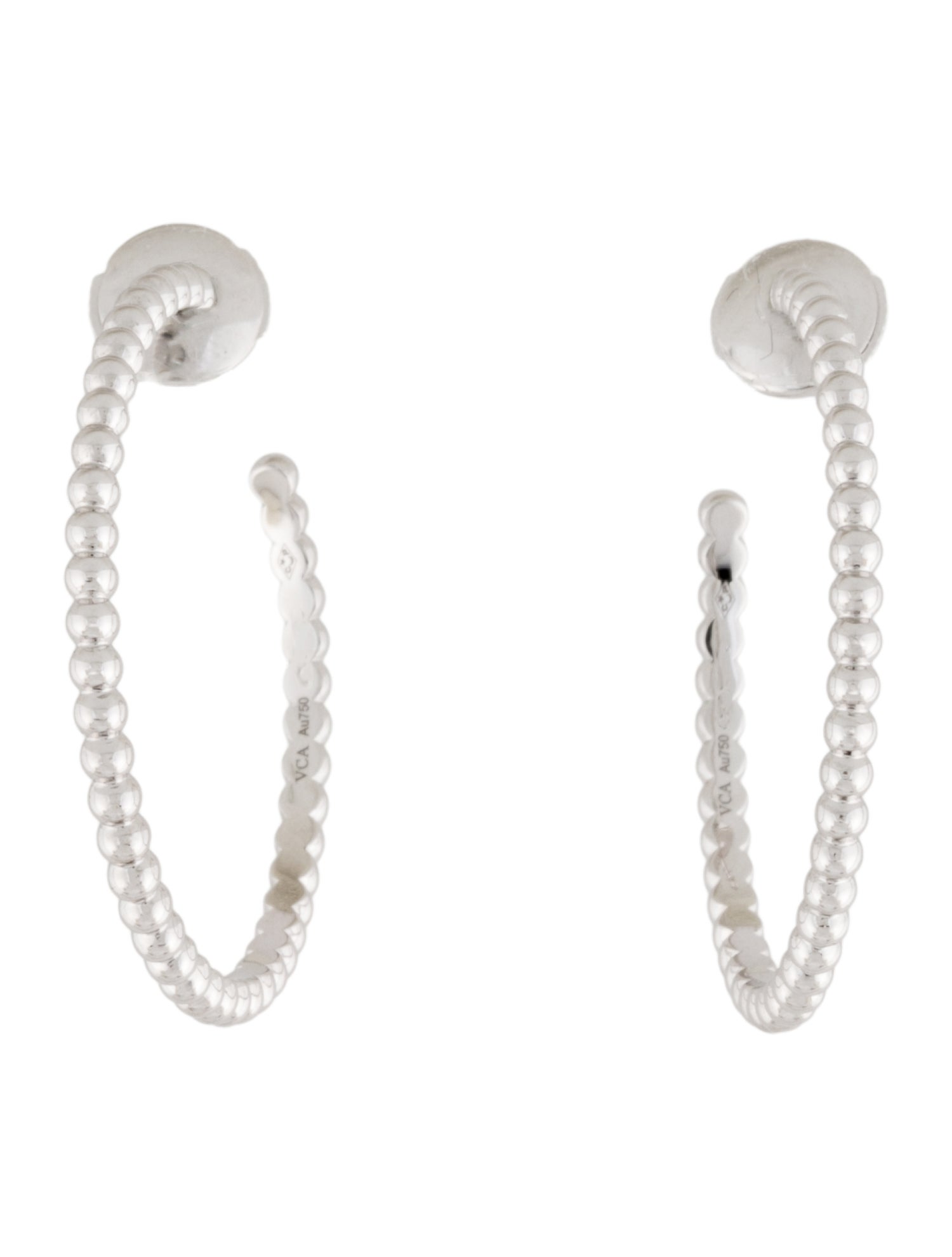 Van Cleef & Arpels Perlée Pearls of Gold Hoop Earrings, Small Model