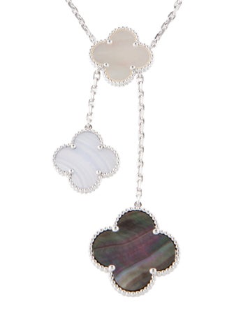 Van Cleef & Arpels Mother of Pearl Magic Alhambra 6 Motif Necklace