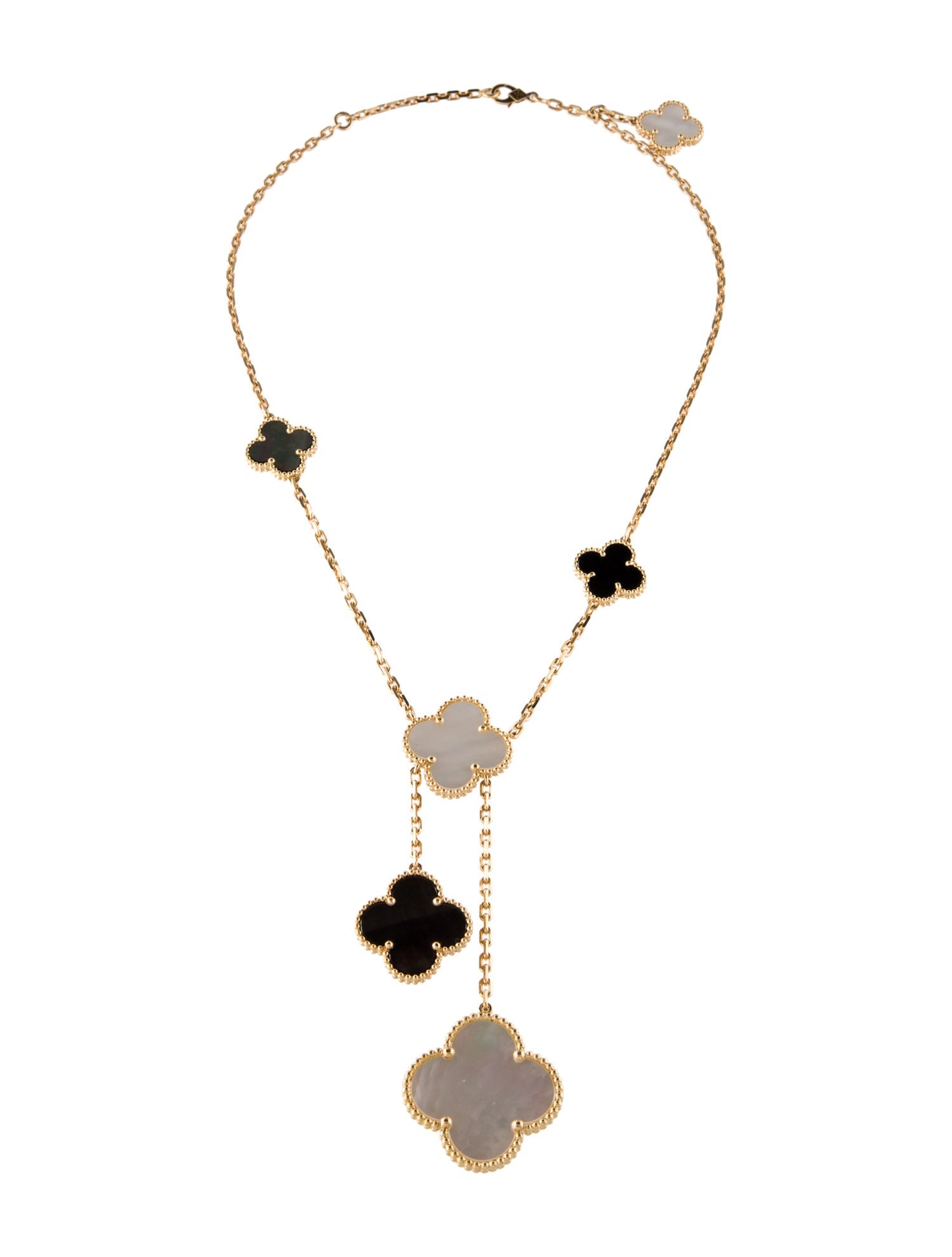 Van Cleef & Arpels Mother of Pearl Magic Alhambra 6 Motif Necklace