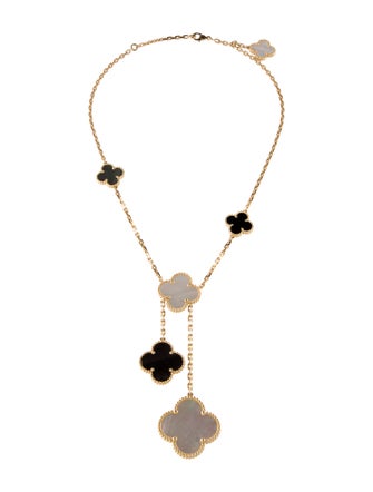 Van Cleef & Arpels Mother of Pearl Magic Alhambra 6 Motif Necklace