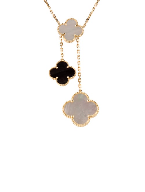 Van Cleef & Arpels Mother of Pearl Magic Alhambra 6 Motif Necklace