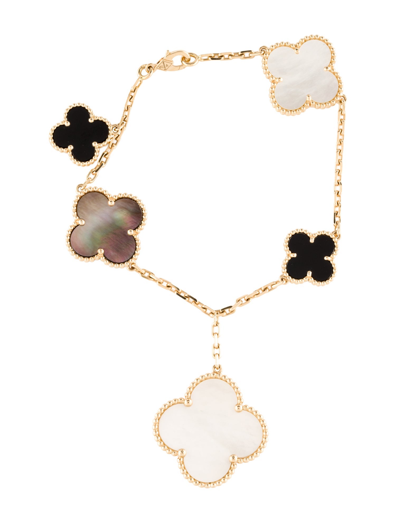 Van Cleef & Arpels Mother of Pearl Magic Alhambra 5 Motif Bracelet