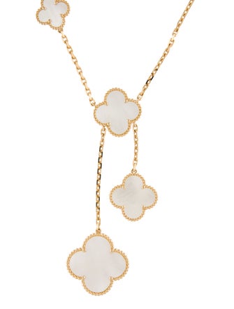 Van Cleef & Arpels Mother of Pearl Magic Alhambra Necklace, 6 Motifs