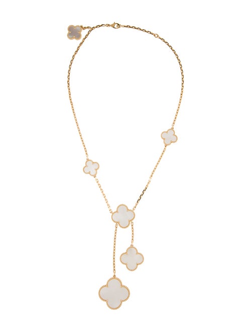 Van Cleef & Arpels Mother of Pearl Magic Alhambra Necklace, 6 Motifs