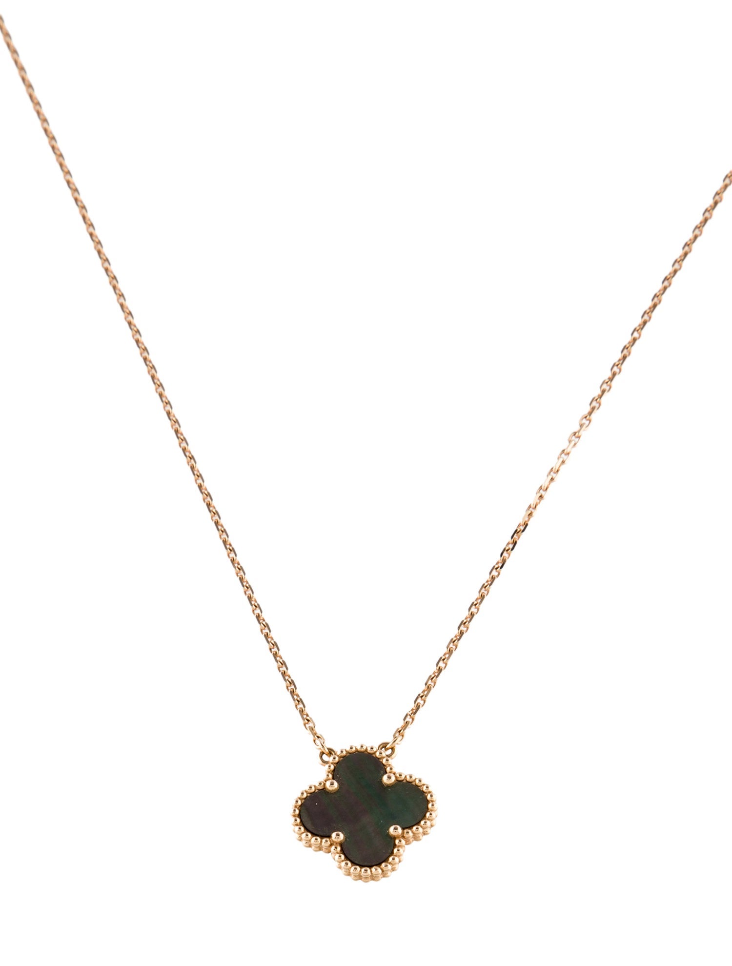 Van Cleef & Arpels Mother of Pearl Vintage Alhambra Pendant Necklace