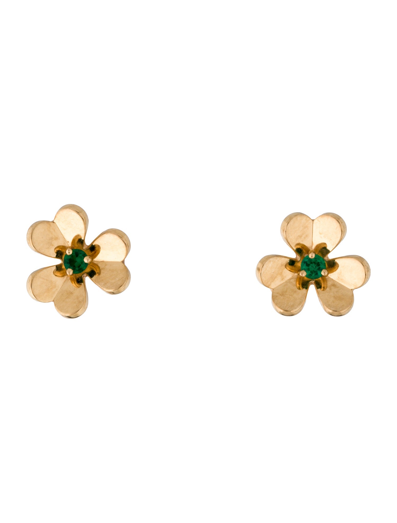 Van Cleef & Arpels Emerald Frivole Earrings, Mini Model