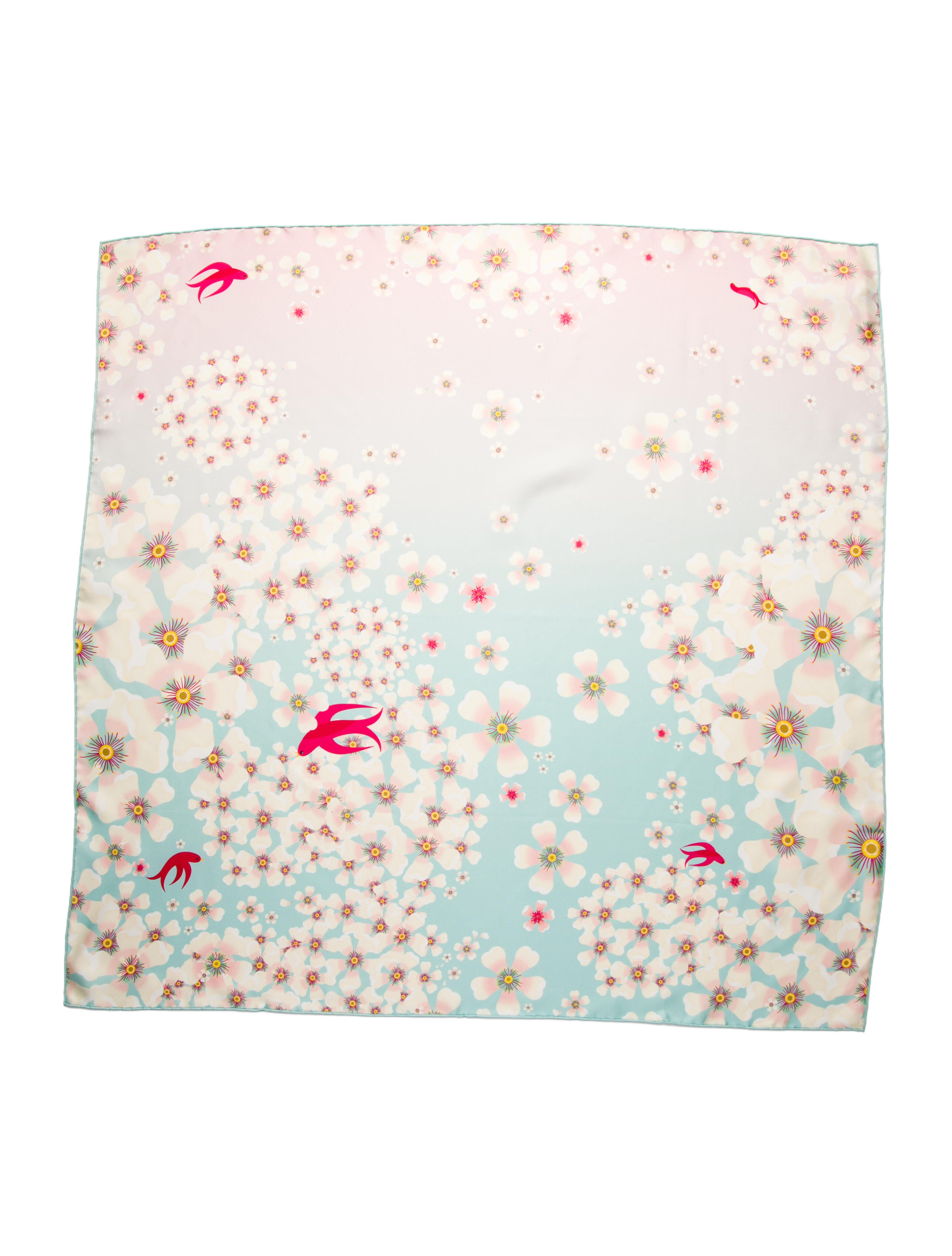 Van Cleef & Arpels Silk Floral Print Scarf