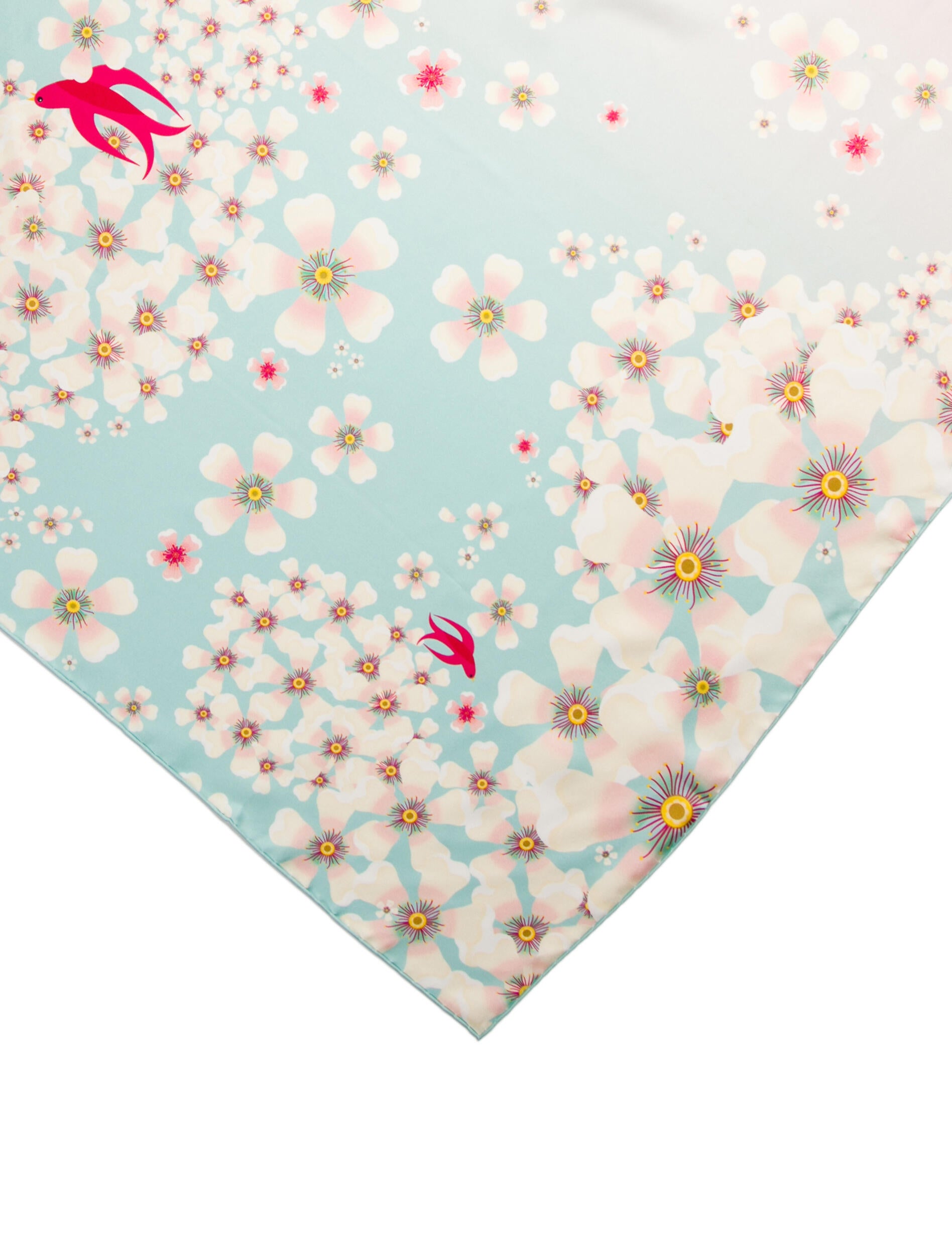 Van Cleef & Arpels Silk Floral Print Scarf