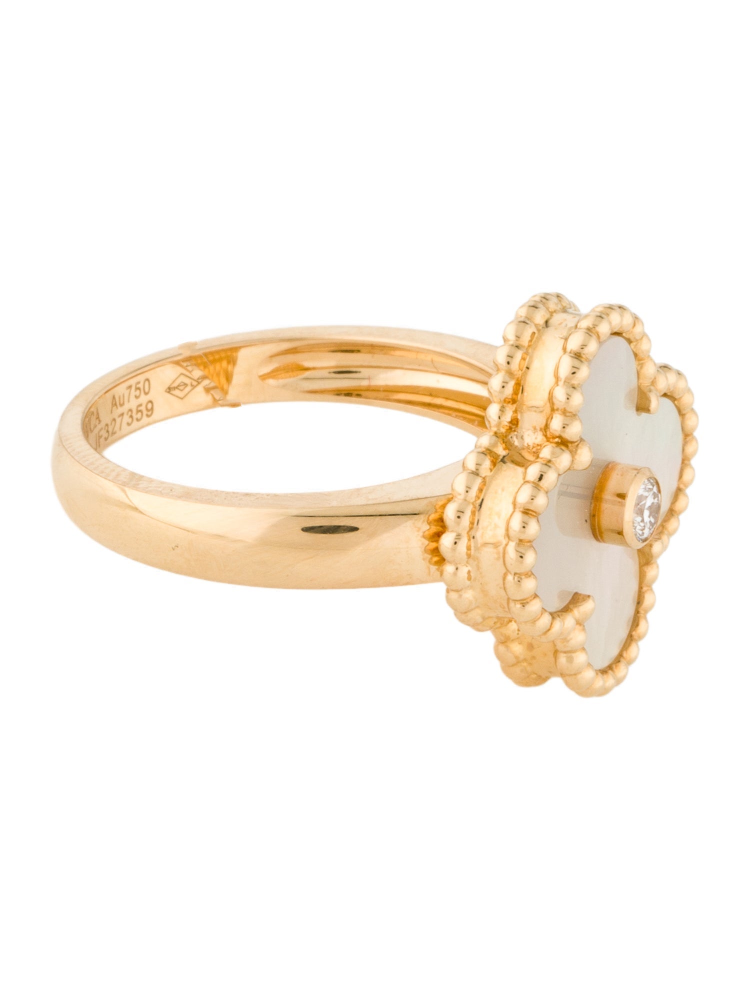 Van Cleef & Arpels Mother of Pearl Vintage Alhambra Ring