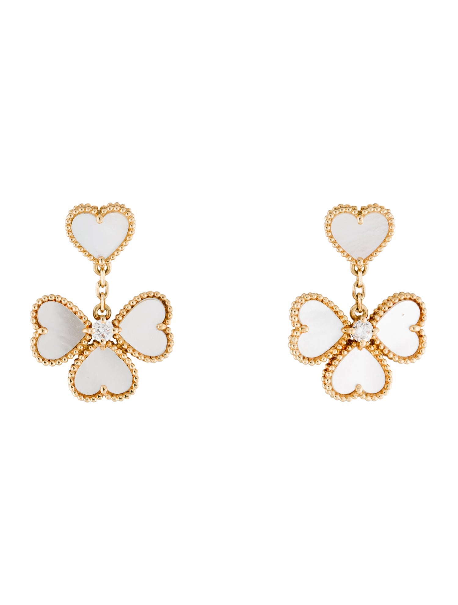 Van Cleef & Arpels Mother of Pearl Sweet Hearts Earrings